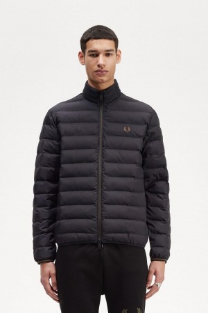 Abrigos Fred Perry Insulated Hombre Negros | PMXER89899