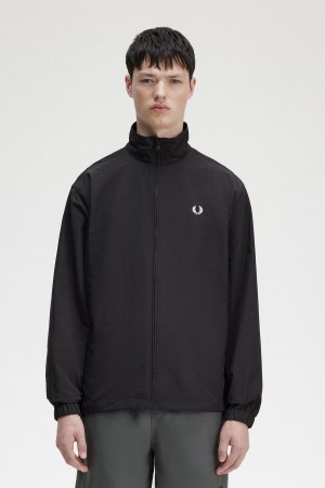 Abrigos Fred Perry Woven Pista Hombre Negros | XMXBH22687