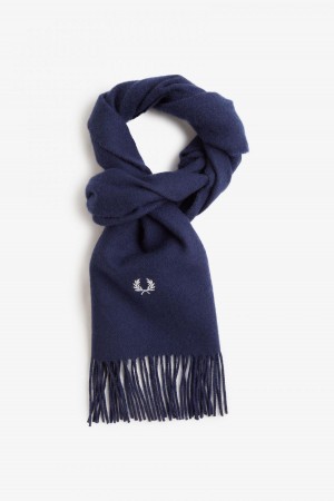 Bufanda Fred Perry Lambswool Accessories Azul Marino | MXXMI37650