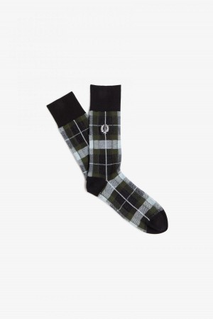 Calcetines Fred Perry Tartan Accessories Azules Blancos | GMXEC13479