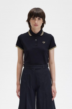 Camisa Polo Fred Perry G12 Mujer Negros | MXDFL72843