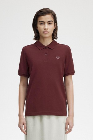 Camisa Polo Fred Perry G6000 Mujer Rosas Rosas | AMXWC29473