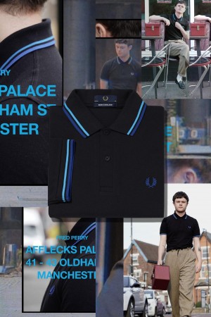 Camisa Polo Fred Perry M12 Hombre Negros Azules Azules Azules | MXXBR12995