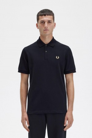 Camisa Polo Fred Perry M3 Hombre Negros | AMXWC47816