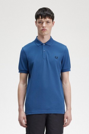 Camisa Polo Fred Perry M6000 Hombre Azules Negros | MXZPD52534