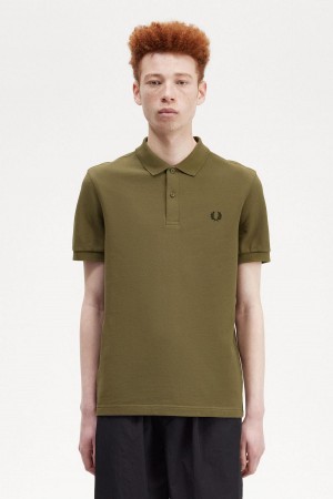 Camisa Polo Fred Perry M6000 Hombre Verdes Negros | DMXKV81787