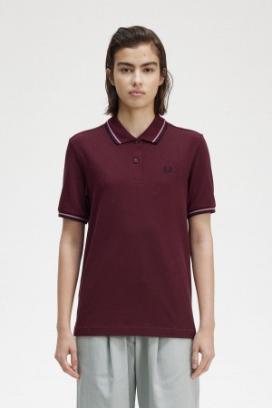 Camiseta Fred Perry G3600 Mujer Rosas Rosas Negros | MXIIZ96453