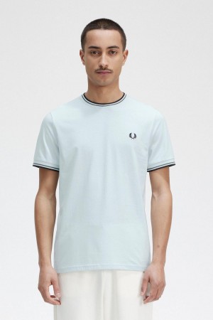 Camiseta Fred Perry Twin Tipped Hombre Azules Verdes Negros | BMXSD63717