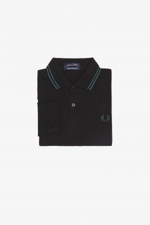 Fred Perry Shirt Fred Perry M1212 Hombre Negros Azules Azules | GMXUC29801