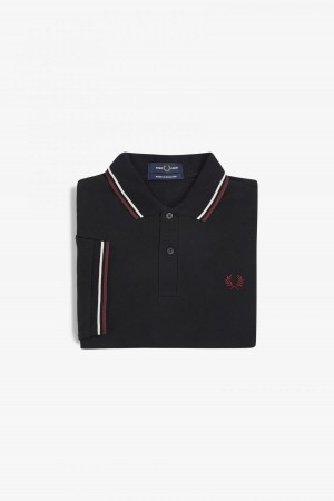 Fred Perry Shirt Fred Perry M12 Hombre Negros | GMXEC46712