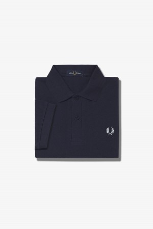 Fred Perry Shirt Fred Perry M6000 Hombre Azul Marino Blancos | LMXTR87147