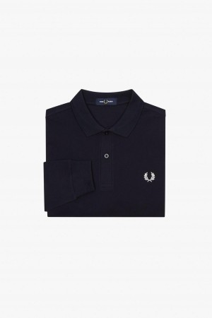 Fred Perry Shirt Fred Perry M6006 Hombre Azul Marino Blancos | MXZPD33957