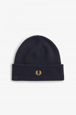 Gorro Fred Perry Classic Accessories Negros Azules | MXCIF65456