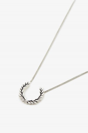 Joyería Fred Perry Laurel Wreath Necklace Accessories Plateados | MXZDE56083