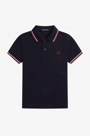 Niños Fred Perry Kids Twin Tipped Accessories Azul Marino Blancos Rojos | MMXHR89271