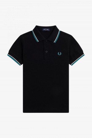 Niños Fred Perry Kids Twin Tipped Accessories Negros Verde Menta Oscuro | TMXWZ51533