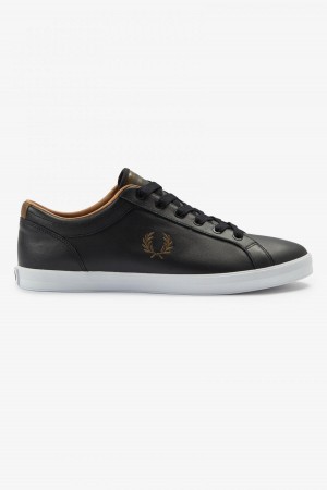 Zapatos Fred Perry Baseline Hombre Negros | PMXQX48181