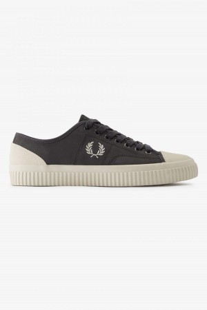 Zapatos Fred Perry Low Hughes Hombre Gunmetal / Ecru | MXICD62127