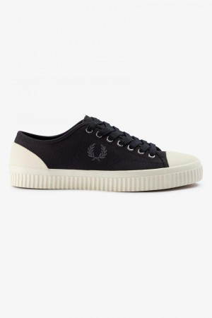 Zapatos Fred Perry Low Hughes Hombre Negros | DMXKV28125