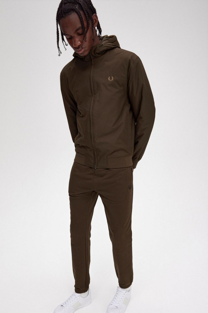 Abrigos Fred Perry Acolchado Encapuchado Brentham Hombre Burnt Tobacco | MXNZX75540