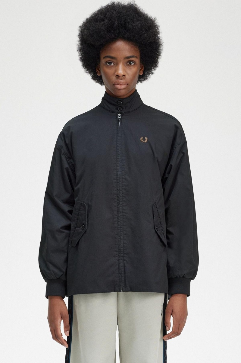 Abrigos Fred Perry Acolchado Zip-Through Mujer Negros | MXZDE53326