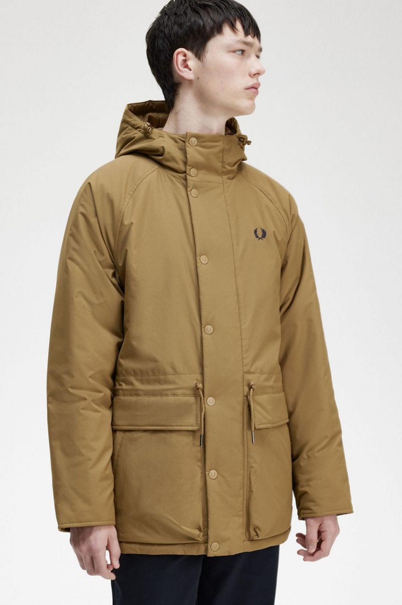 Abrigos Fred Perry Acolchado Zip Through Hombre Shaded Stone | MXIIZ30082