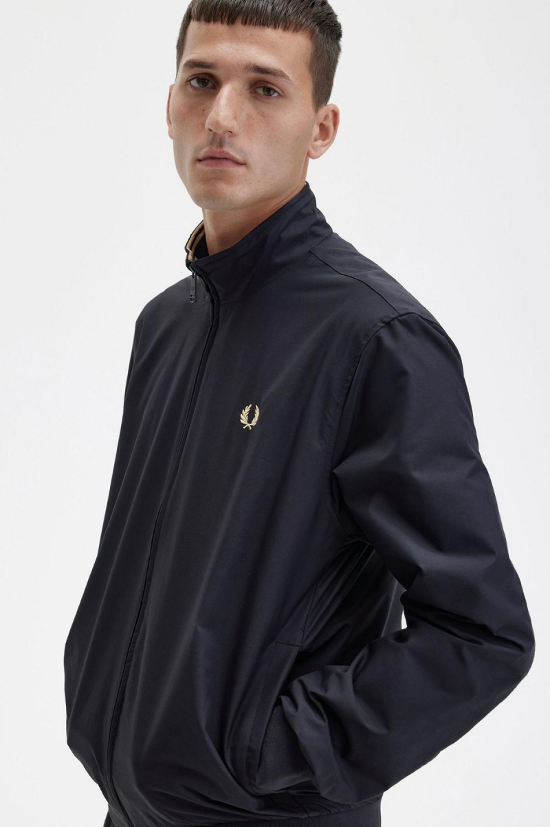 Abrigos Fred Perry Brentham Hombre Negros | MXIIZ94576