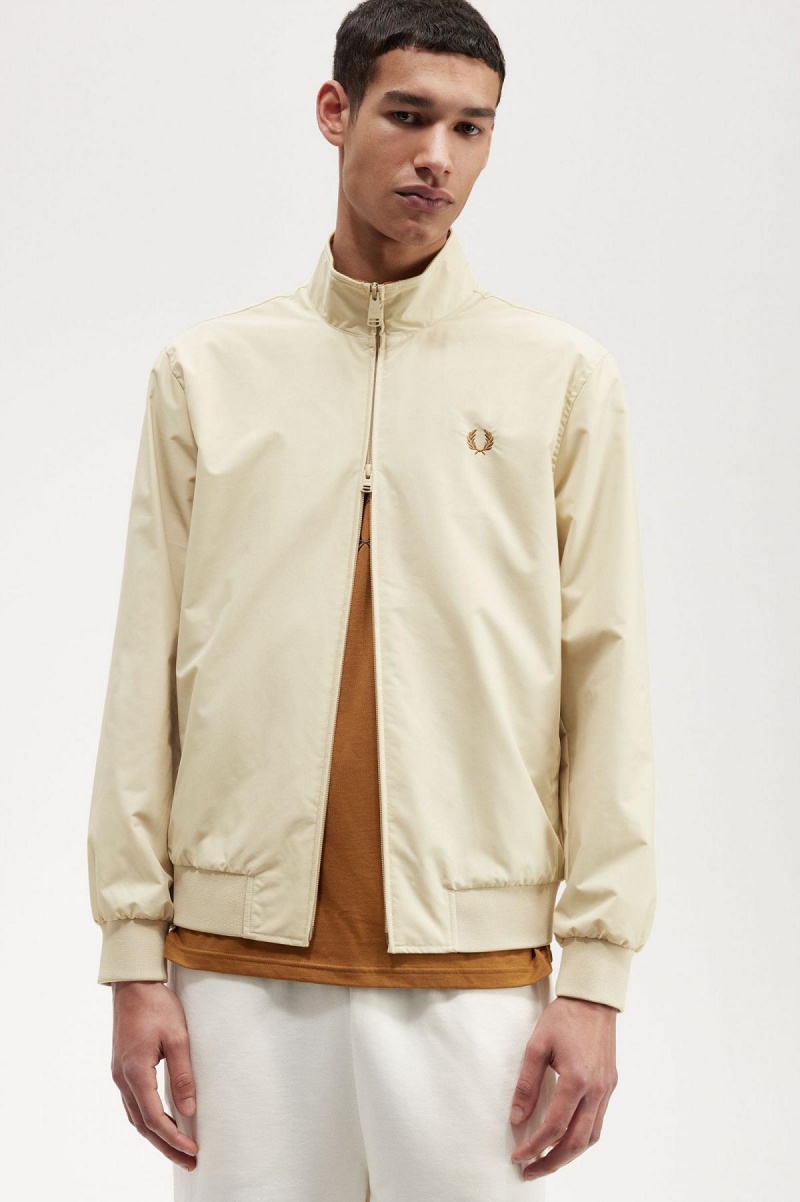 Abrigos Fred Perry Brentham Hombre Oatmeal | QMXUV41331