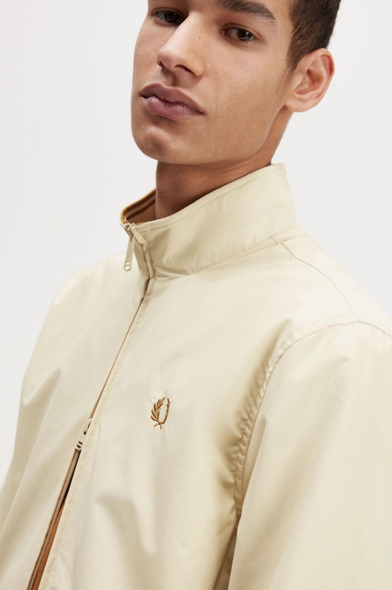 Abrigos Fred Perry Brentham Hombre Oatmeal | QMXUV41331