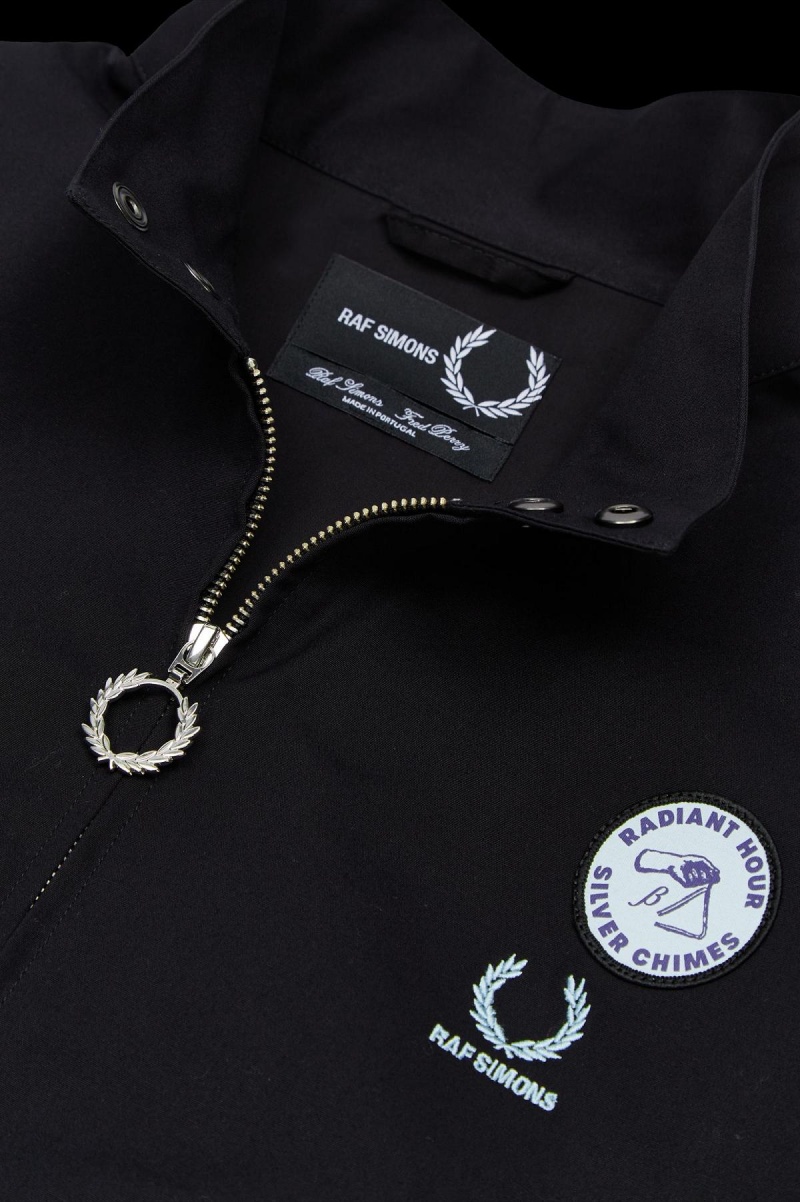 Abrigos Fred Perry Embroidered Hombre Negros | MXICD46530