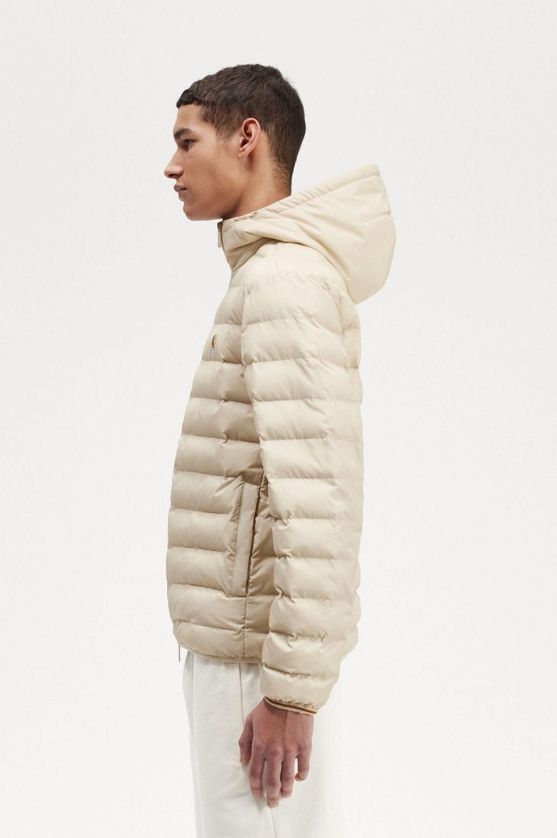 Abrigos Fred Perry Encapuchado Insulated Hombre Oatmeal | MXEAH34653