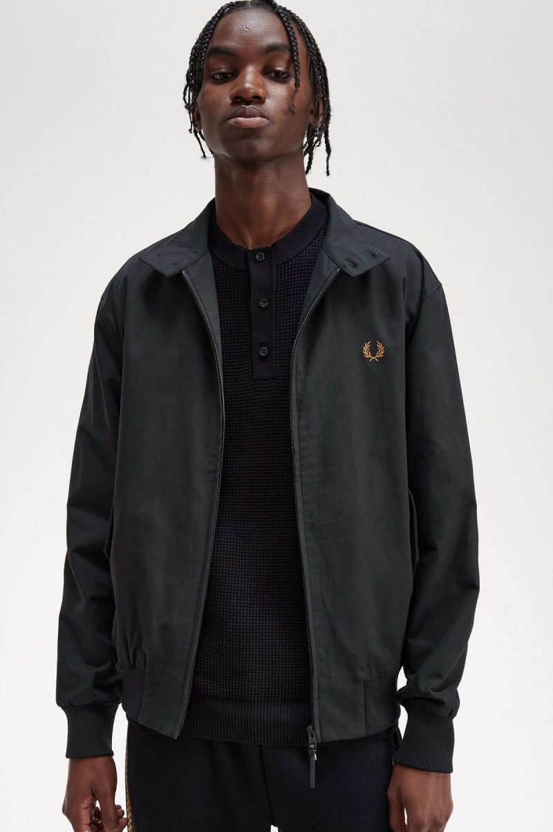 Abrigos Fred Perry Harrington Hombre Negros | XMXGW64070