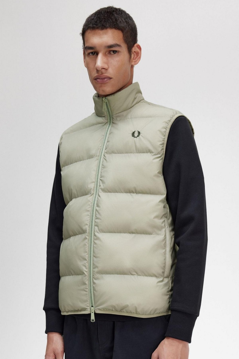 Abrigos Fred Perry Insulated Gilet Hombre Seagrass | MXQCS16650