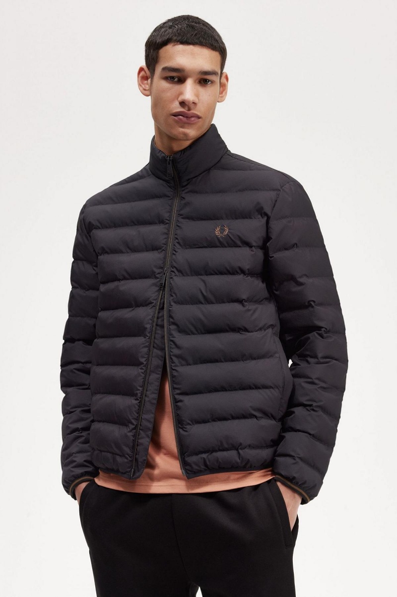 Abrigos Fred Perry Insulated Hombre Negros | PMXER89899