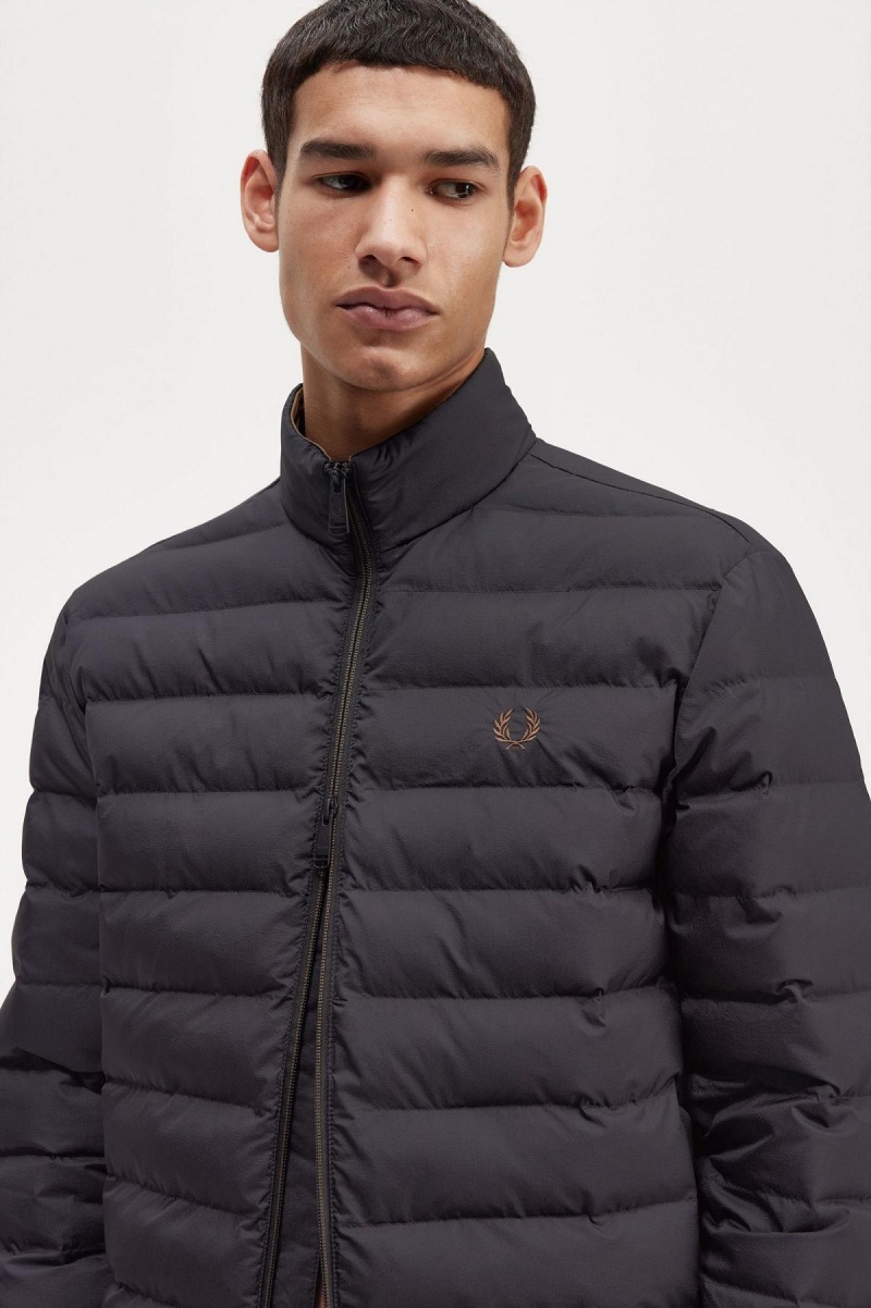 Abrigos Fred Perry Insulated Hombre Negros | PMXER89899