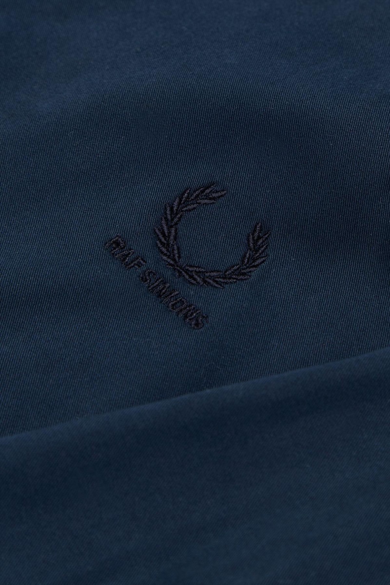 Abrigos Fred Perry Patch Detail Parka Hombre Azul Marino | ZMXNQ76650