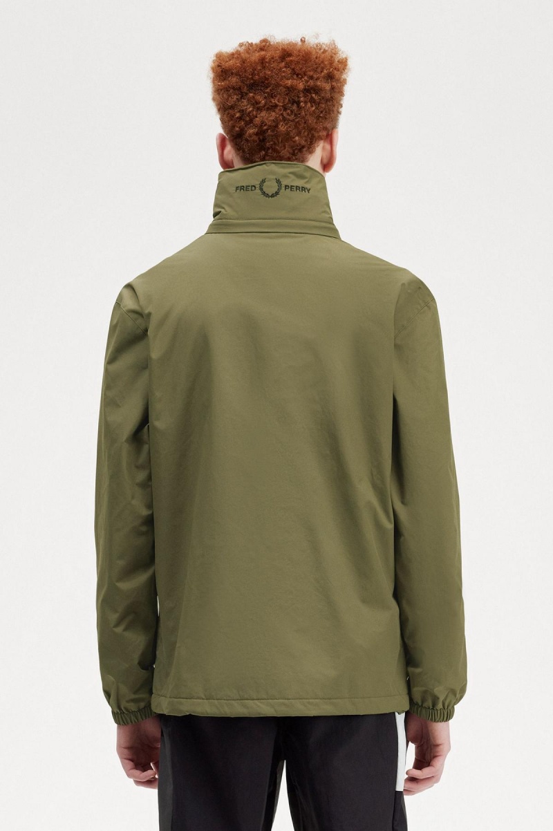 Abrigos Fred Perry Patch Pocket Zip Through Hombre Verdes | MXNEJ61805