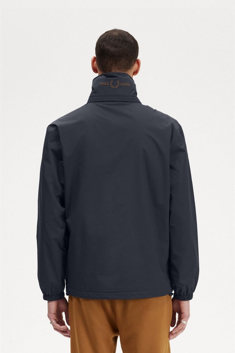 Abrigos Fred Perry Patch Pocket Zip Through Hombre Azul Marino | BMXSD14707