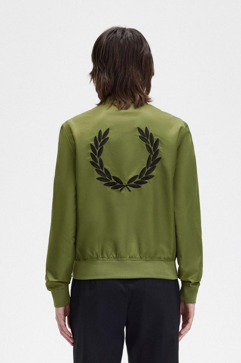 Abrigos Fred Perry Printed Lining Zip-Through Mujer Verdes | MXQAV50444