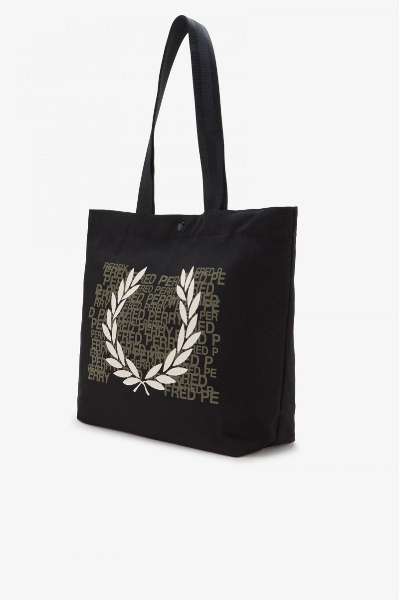 Bolsa Fred Perry Laurel Wreath Tote Accessories Negros | TMXPQ90001