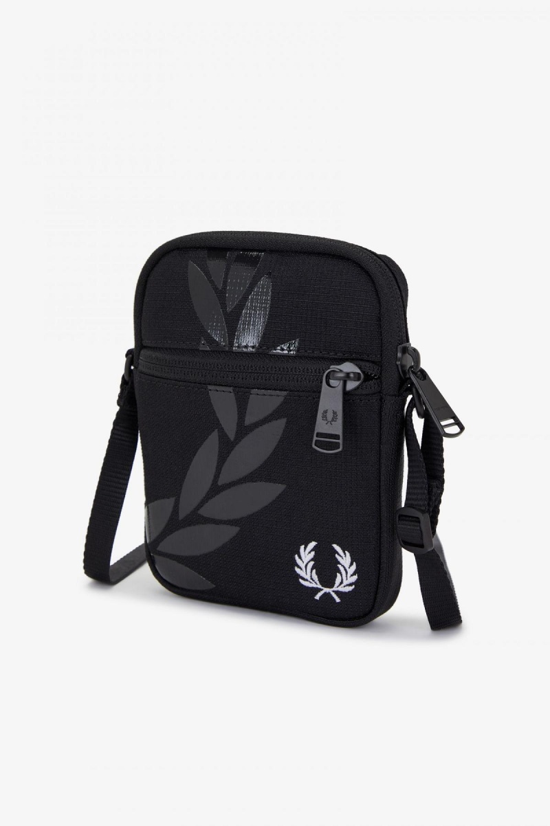 Bolsa Fred Perry Printed Ripstop Side Accessories Negros | YMXVQ98090