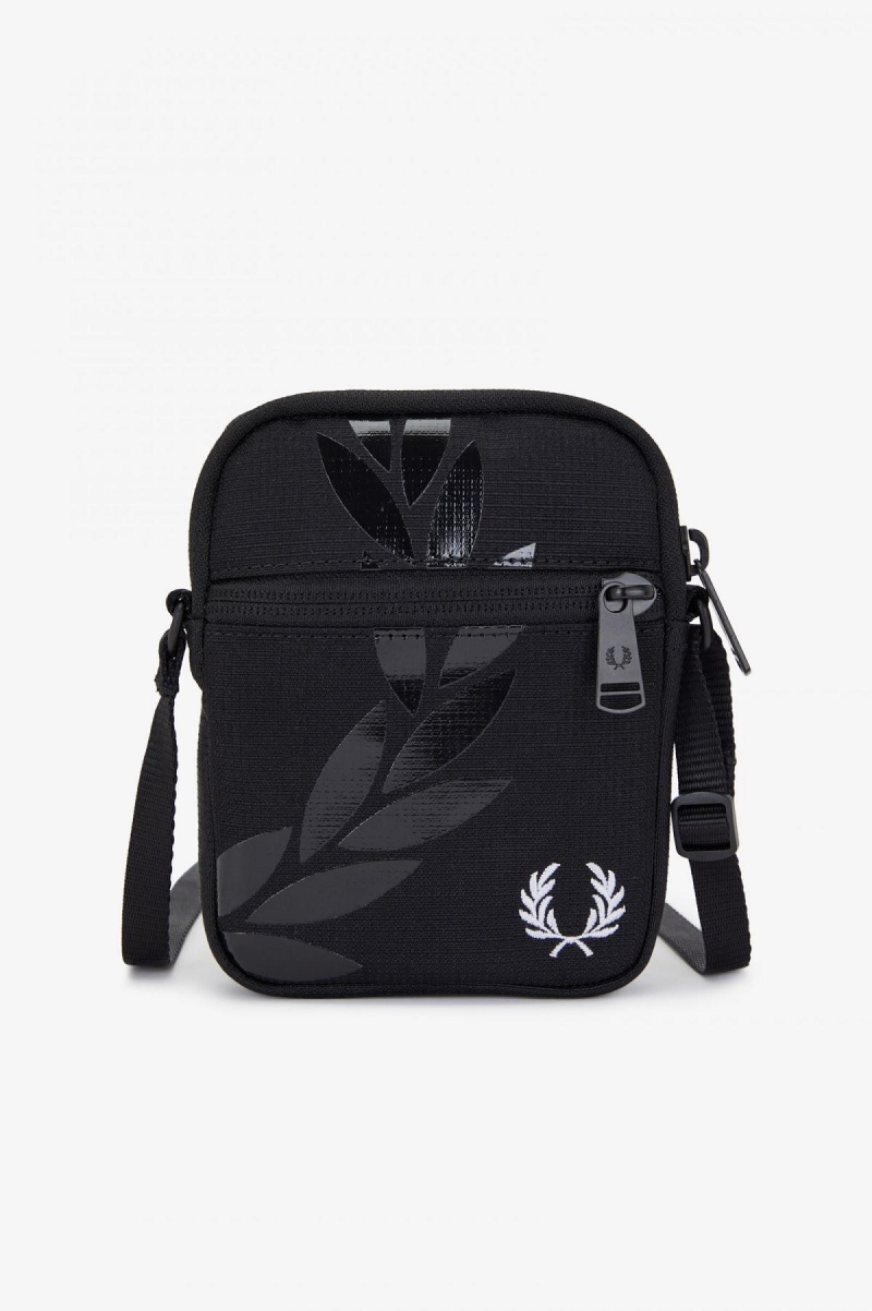 Bolsa Fred Perry Printed Ripstop Side Accessories Negros | YMXVQ98090