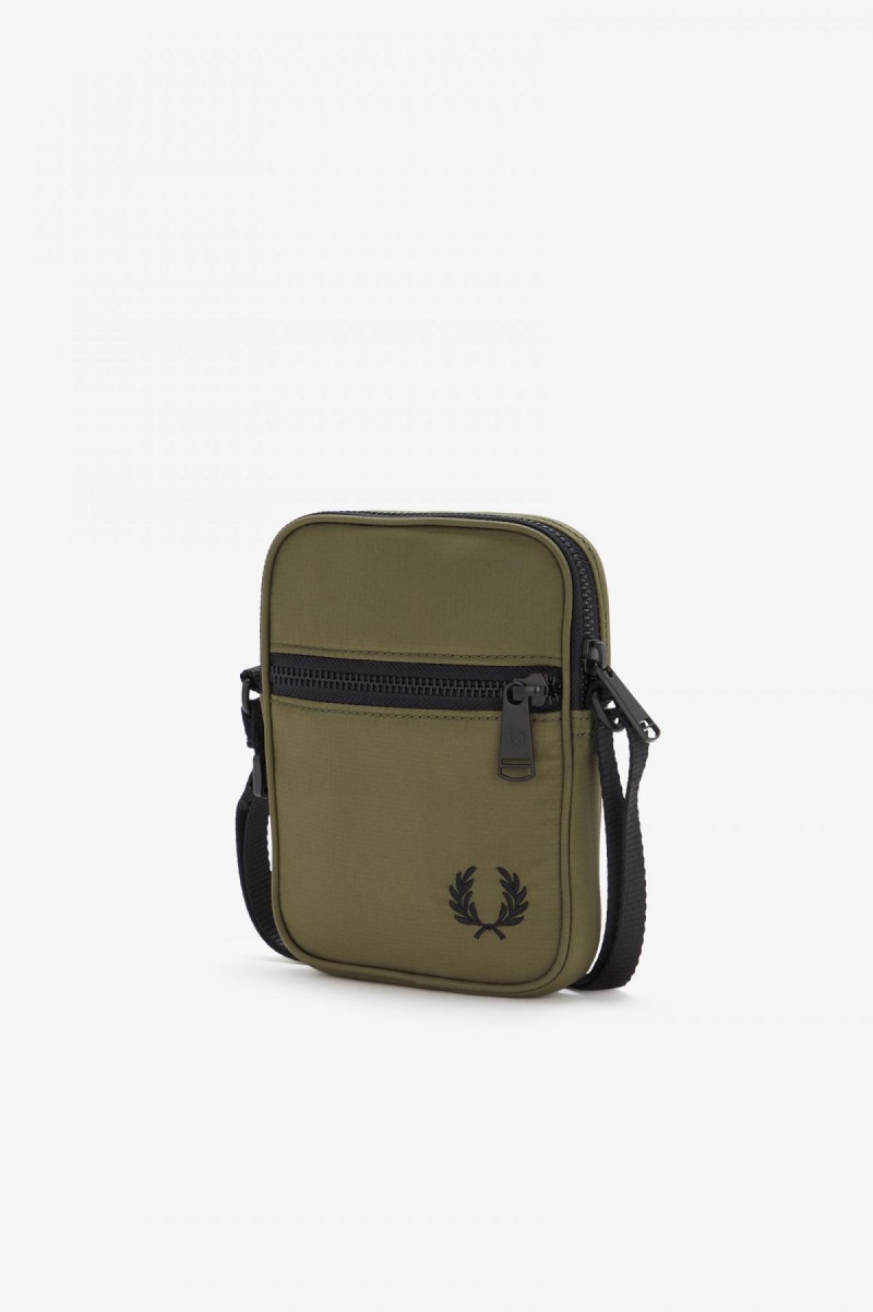 Bolsa Fred Perry Ripstop Side Accessories Verdes | GMXUC47757