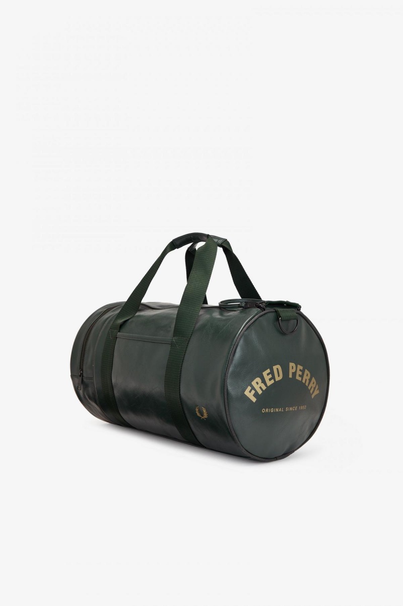 Bolsa Fred Perry Tonal Barrel Accessories Verdes Oscuro | QMXWA18734