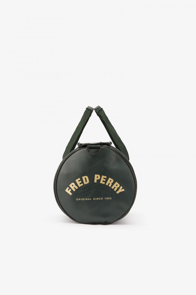 Bolsa Fred Perry Tonal Barrel Accessories Verdes Oscuro | QMXWA18734