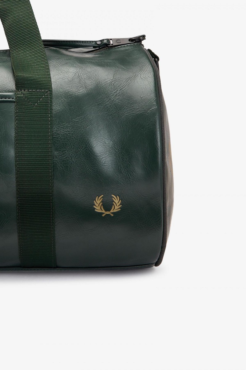 Bolsa Fred Perry Tonal Barrel Accessories Verdes Oscuro | QMXWA18734