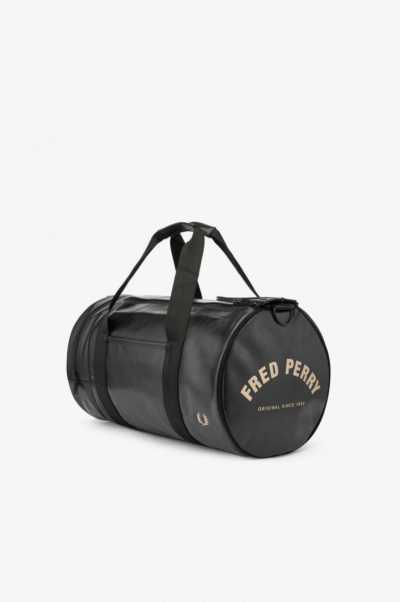 Bolsa Fred Perry Tonal PU Barrel Accessories Negros | MXQCS66585