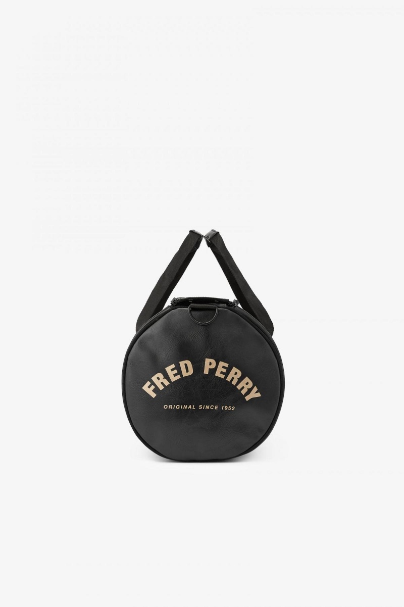 Bolsa Fred Perry Tonal PU Barrel Accessories Negros | MXQCS66585