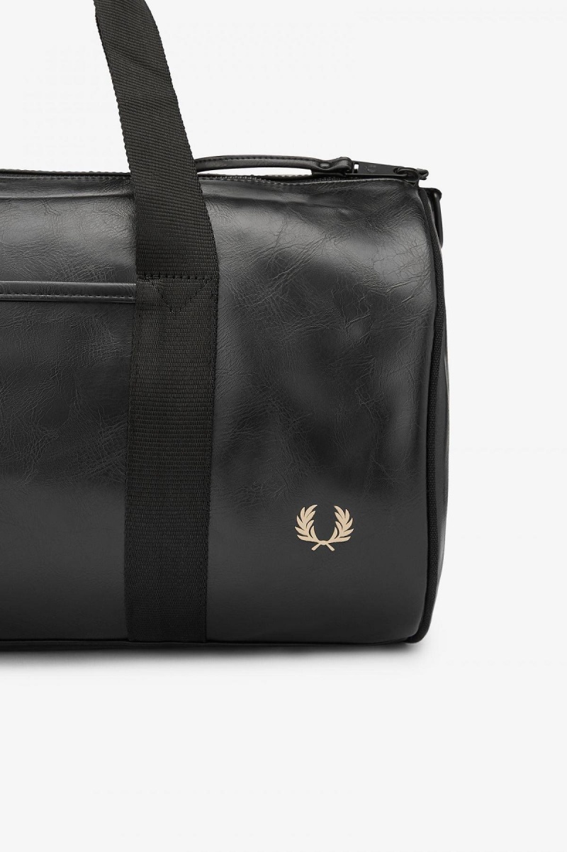 Bolsa Fred Perry Tonal PU Barrel Accessories Negros | MXQCS66585