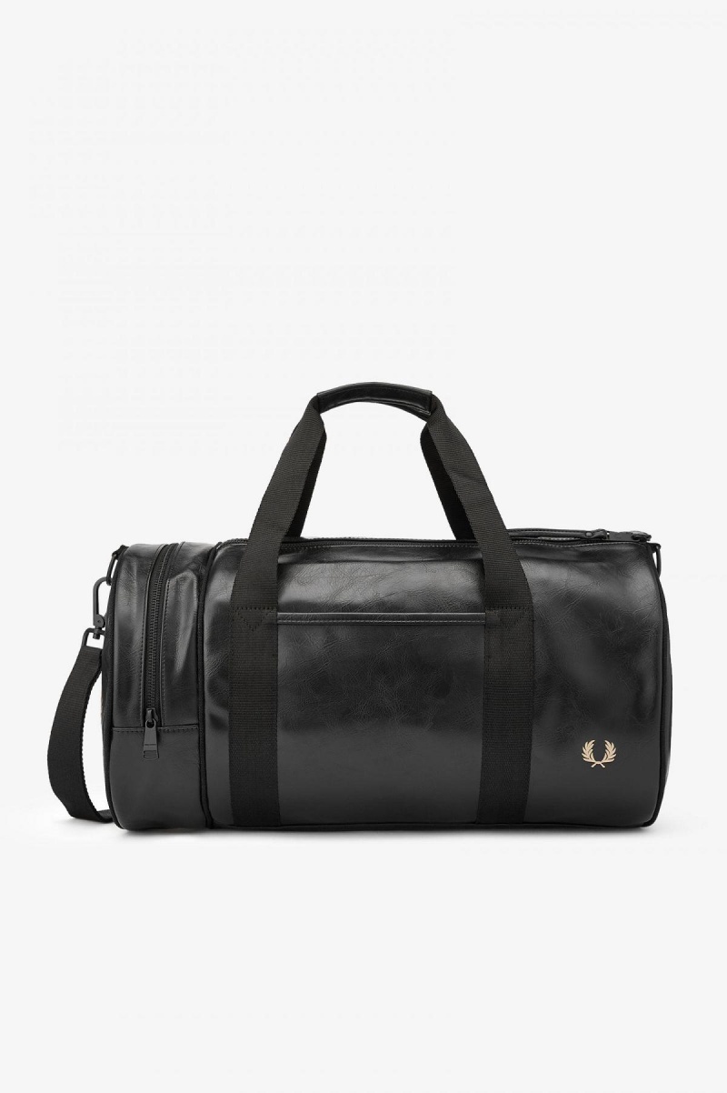 Bolsa Fred Perry Tonal PU Barrel Accessories Negros | MXQCS66585